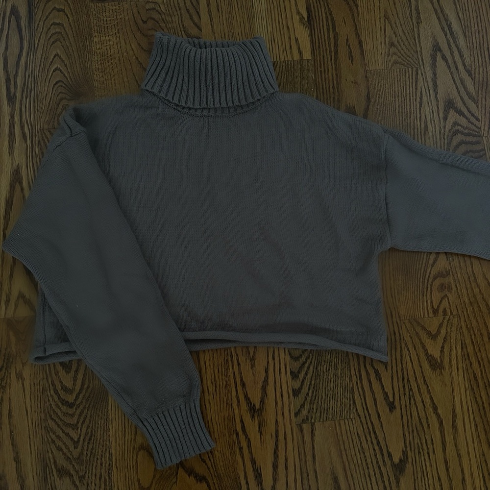 Garage cropped turtleneck sweater